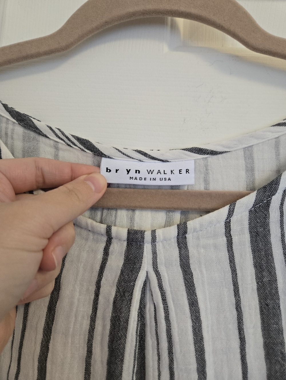 Bryn Walker Womens Lucien White And Gray Pattern Gauze Tunic Dress Size Large - Picture 3 of 9
